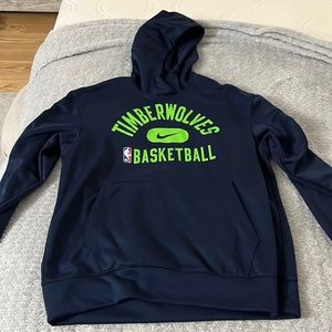 Timberwolves basketball NBA hooded sweatshirt Nike size medium